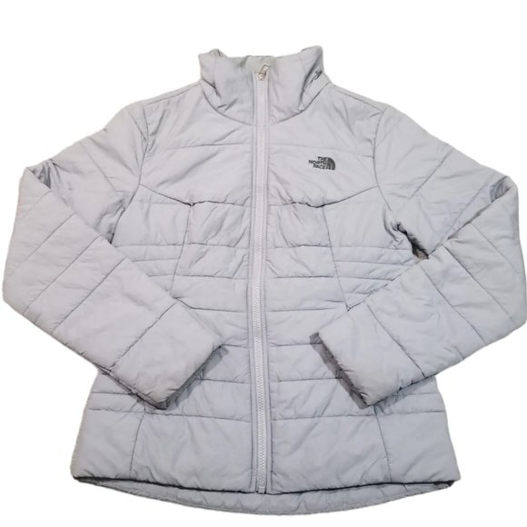Women's The North Face Quilted Insulated Lightweight Puffer Jacket Grey SMALL - Picture 3 of 17